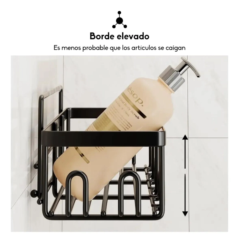 SET DE BAÑO ORGANIZADOR ESQUINERO CON 5 ESTANTES - 5