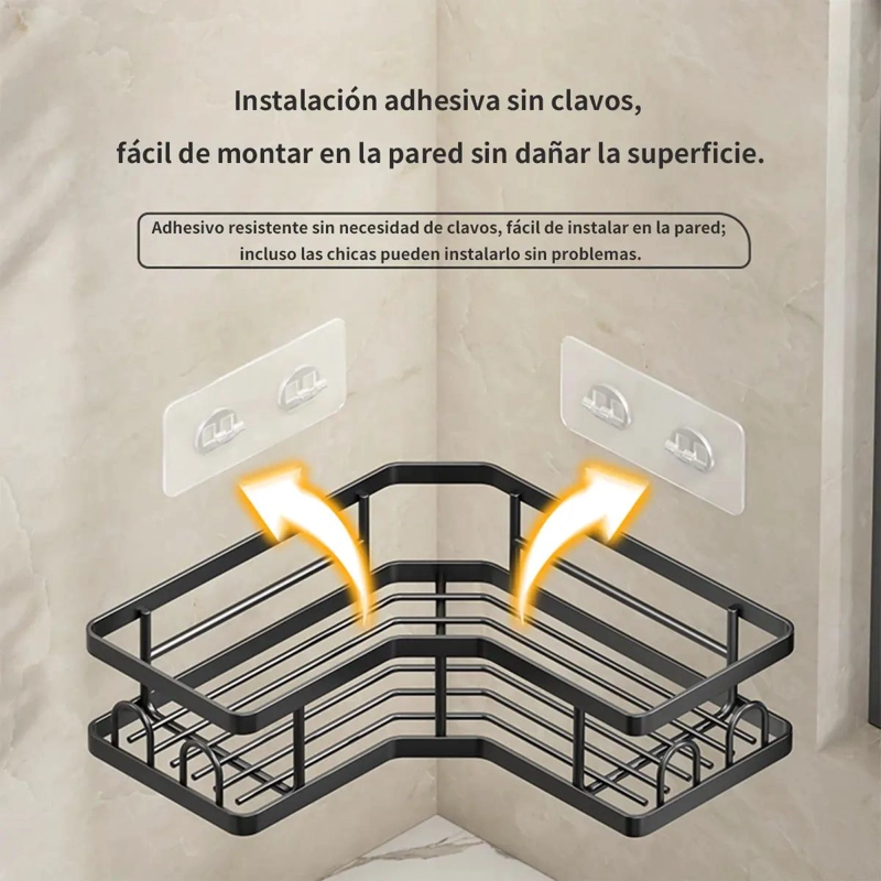 ESTANTE DE BAÑO SIN TALADRO PARA DUCHA CON ORGANIZADOR - 6