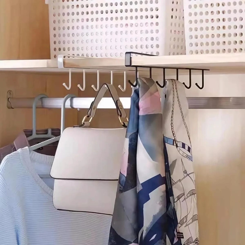 GANCHOS ORGANIZADOR COLGANTE PARA COCINA Y BAÑO 8 PIEZAS - 3