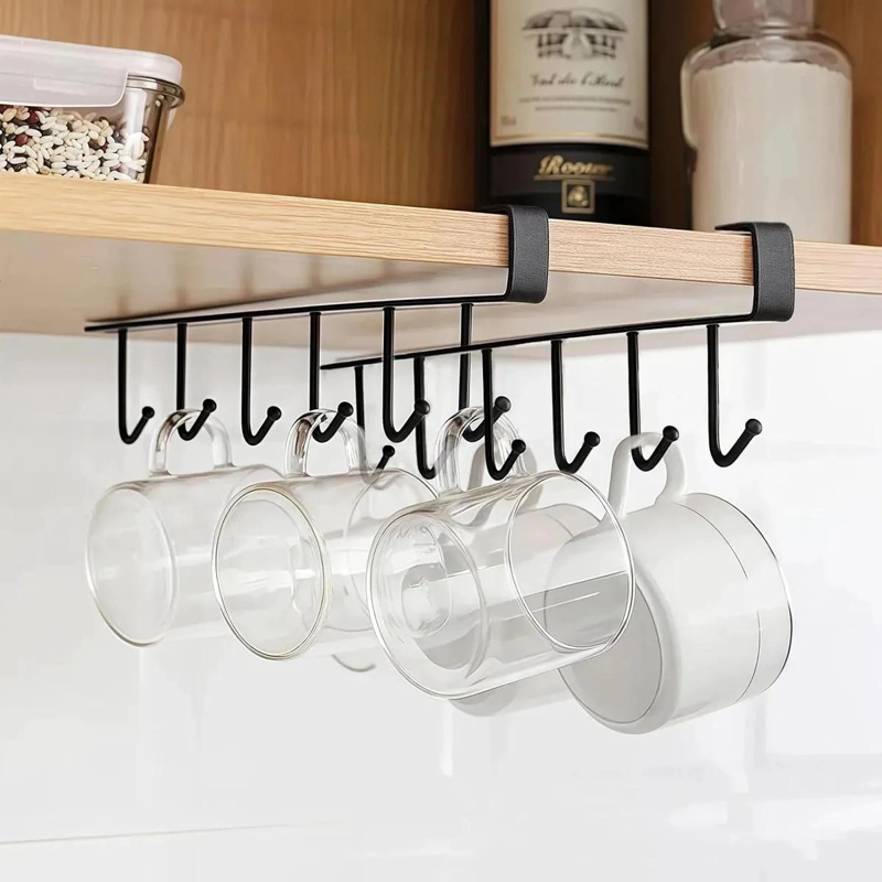 GANCHOS ORGANIZADOR COLGANTE PARA COCINA Y BAÑO 8 PIEZAS - 5