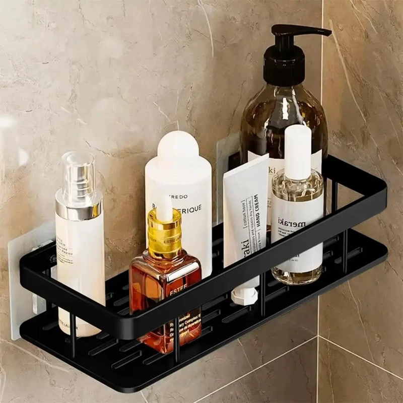 ESTANTE ORGANIZADOR DE BAÑO NEGRO PARA DUCHA Y COCINA - 5