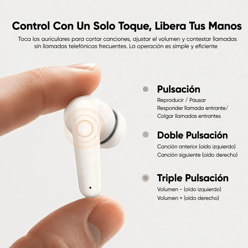 AUDIFONOS INALAMBRICOS BLUETOOTH 5.4 CON MICROFONO Y CARGA RAPIDA - 2