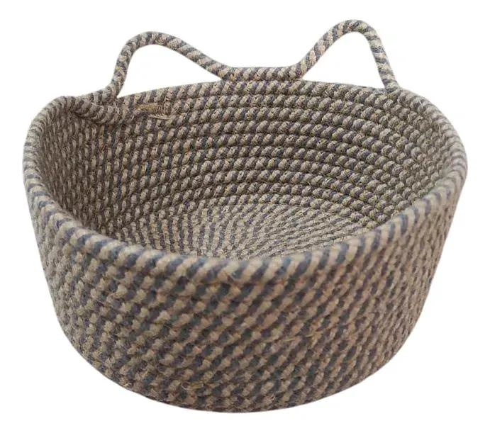 SET DE 3 CANASTOS TEJIDOS PARA ORGANIZACION Y DECORACION - 6