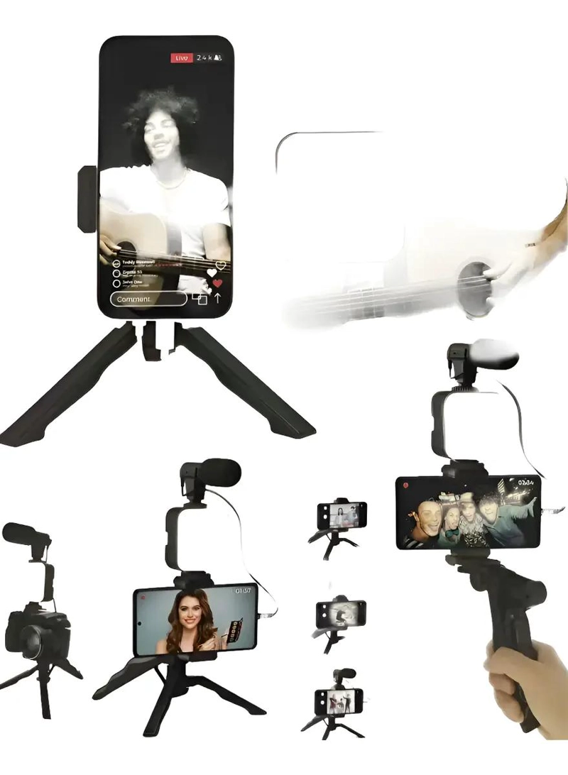 KIT DE LUZ LED Y MICROFONO PARA CREADORES DE CONTENIDO - 3