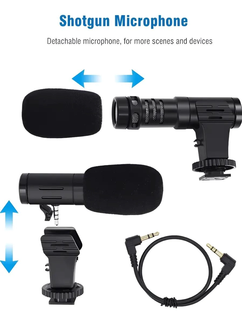 KIT DE LUZ LED Y MICROFONO PARA CREADORES DE CONTENIDO - 8