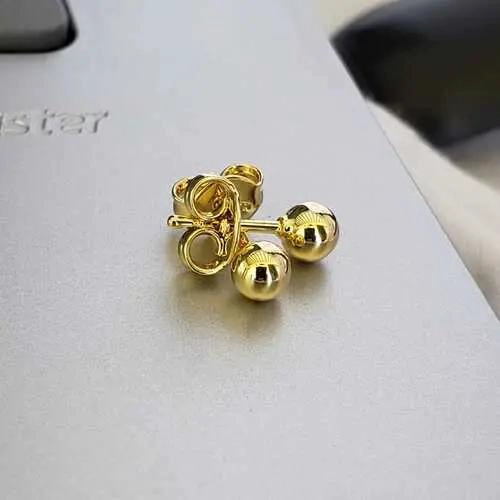 ARETES TOPO BALIN 4 MM ORO LAMINADO 18K ELEGANTES - 4
