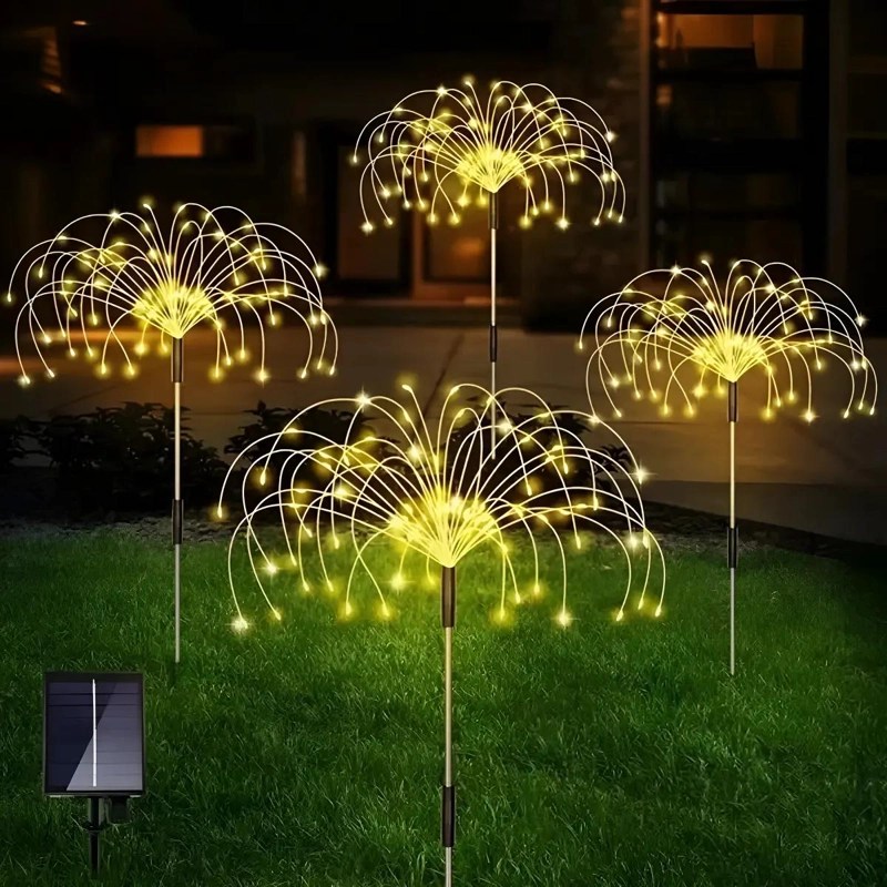 LUCES LED SOLARES FUEGO ARTIFICIAL PARA JARDIN Y TERRAZA - 1