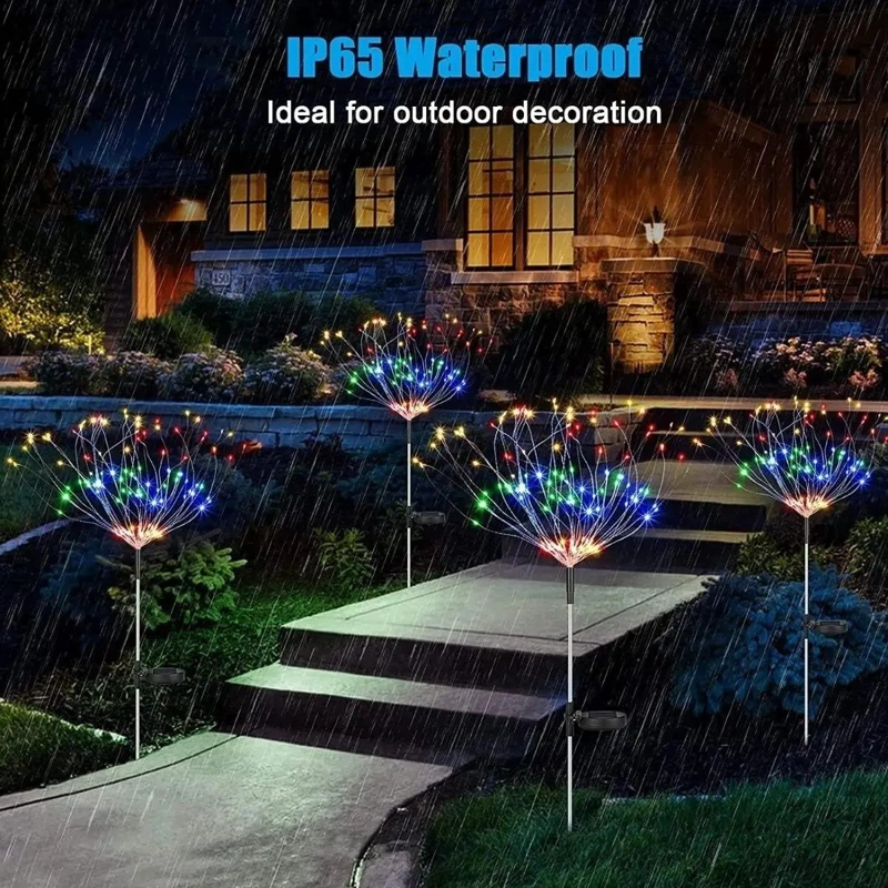 LUCES LED SOLARES FUEGO ARTIFICIAL PARA JARDIN Y TERRAZA - 4