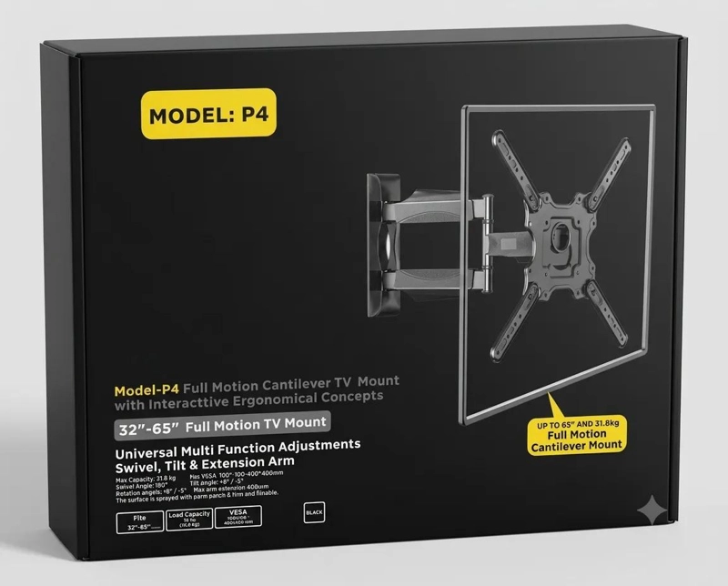 SOPORTE PARA TELEVISOR DE PARED AJUSTABLE Y RESISTENTE - 1