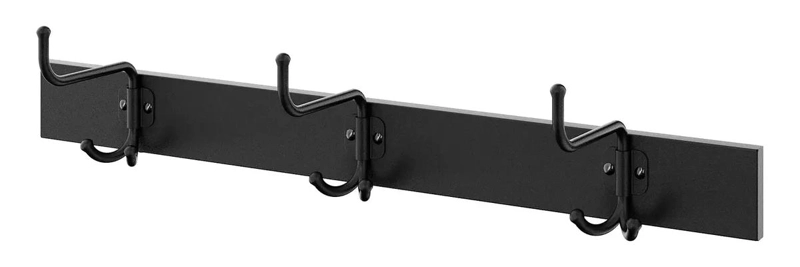 PERCHERO DE PARED EXTENSIBLE CON 3 GANCHOS DE ACERO - 1