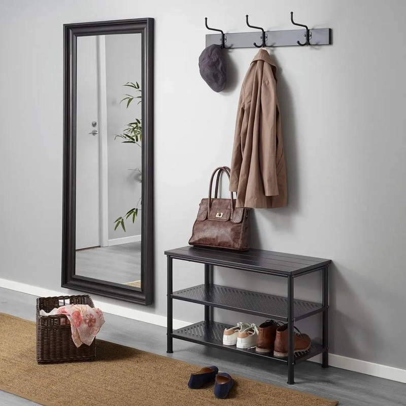 PERCHERO DE PARED EXTENSIBLE CON 3 GANCHOS DE ACERO - 4
