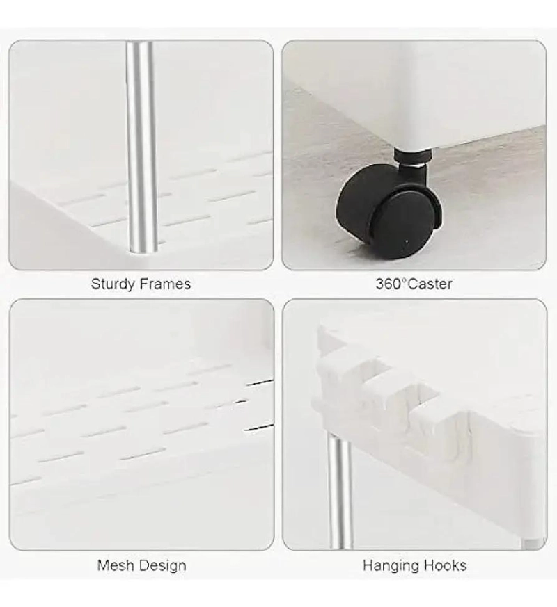 CARRITO ORGANIZADOR MOVIL DE COCINA Y BAÑO CON 4 NIVELES - 4
