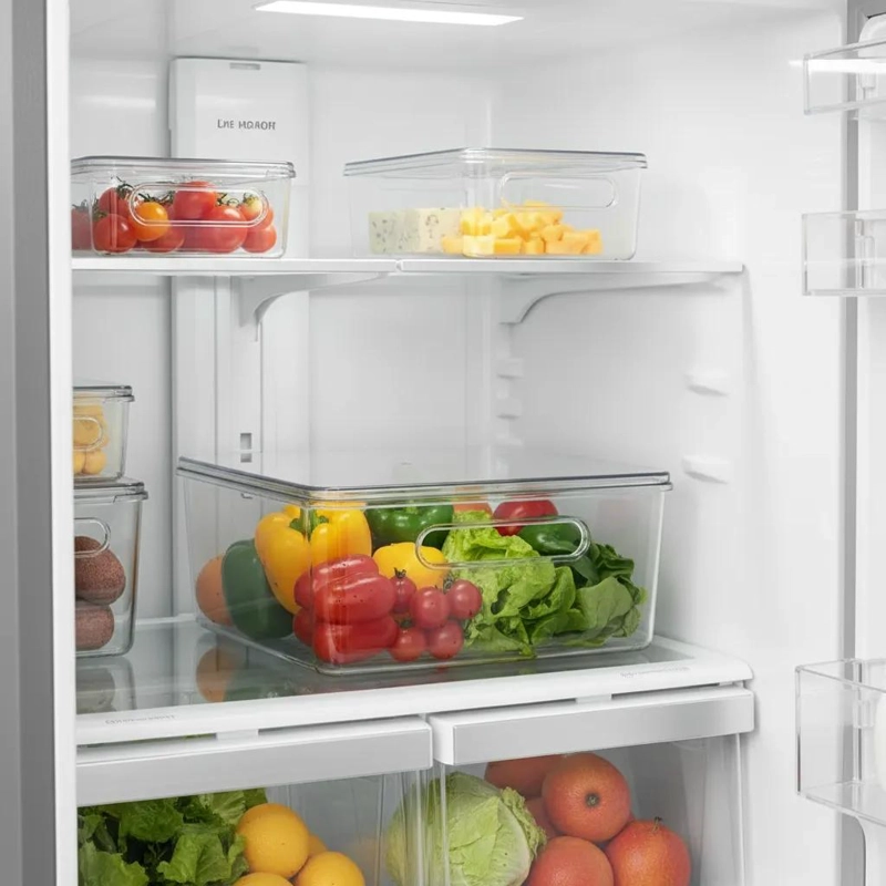 CAJA ORGANIZADORA RECTANGULAR PARA REFRIGERADOR 9.5X28X30 CM - 3