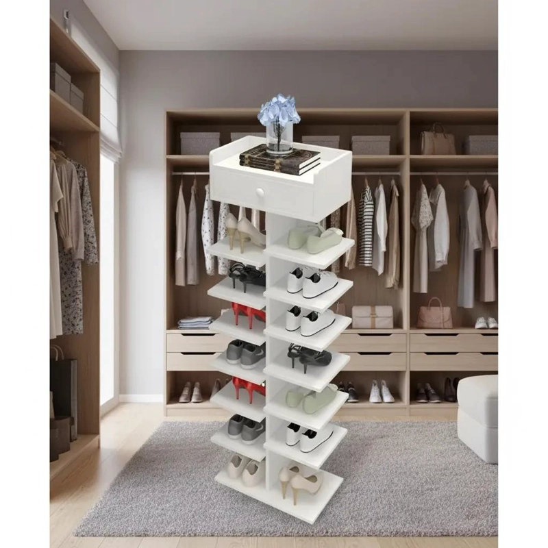ZAPATERO ORGANIZADOR BLANCO CON ASIENTO ACOLCHADO Y 14 ESPACIOS - 10