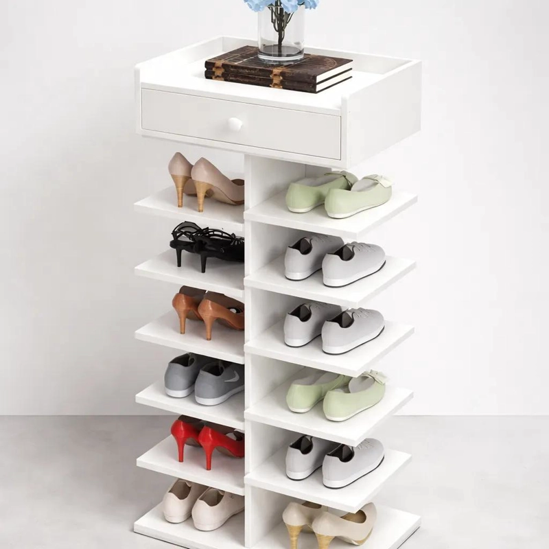 ZAPATERO ORGANIZADOR BLANCO CON ASIENTO ACOLCHADO Y 14 ESPACIOS - 8