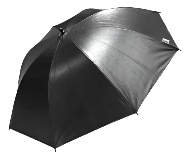 PARAGUAS FOTOGRAFICO NEGRO Y PLATA DE 84 CM PARA ESTUDIO - 3
