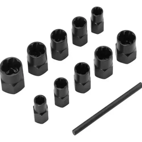 JUEGO DE DADOS EXTRACTOR DE TUERCAS Y PERNOS 11 PIEZAS - 2