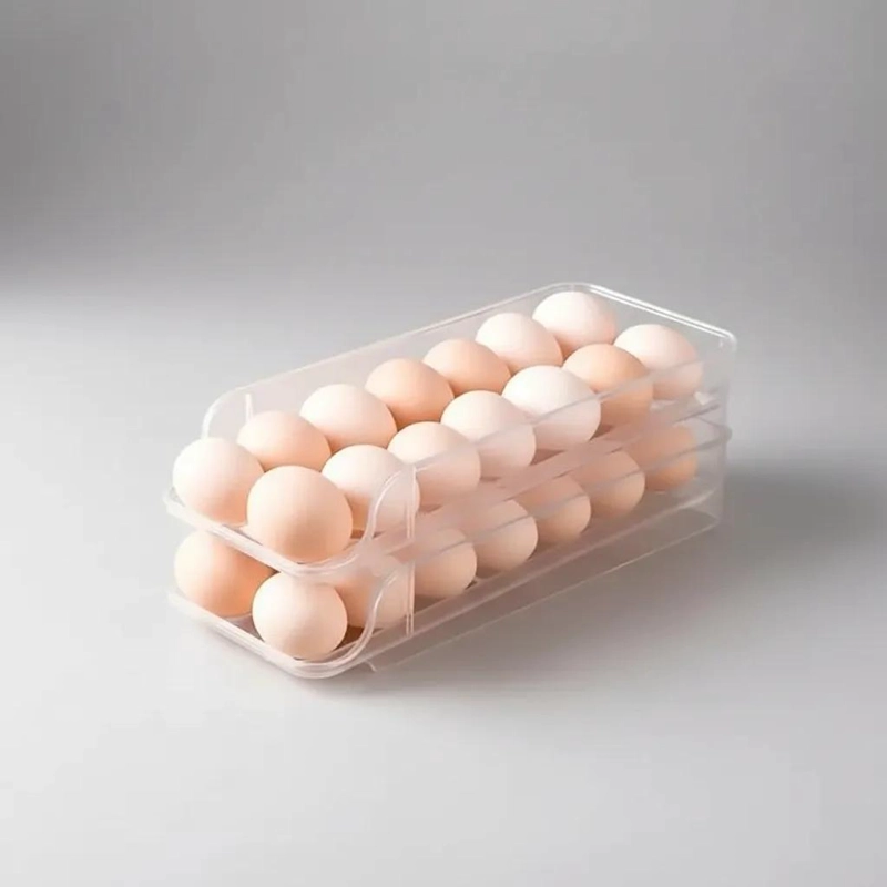 DISPENSADOR AUTOMATICO DE HUEVOS DOBLE FILA PARA COCINA - 1