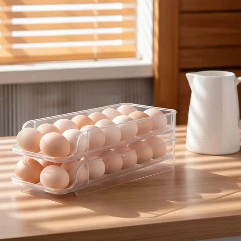 DISPENSADOR AUTOMATICO DE HUEVOS DOBLE FILA PARA COCINA - 4