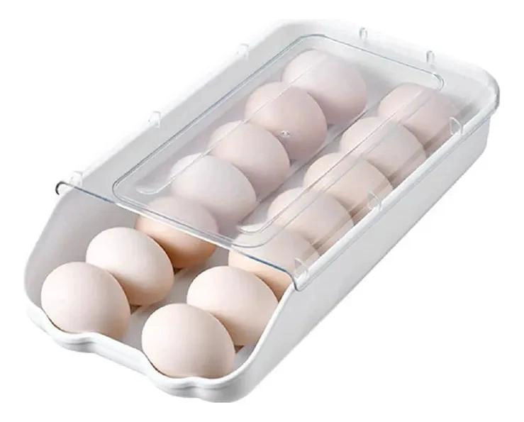ORGANIZADOR RECTANGULAR DE PLASTICO PARA 14 HUEVOS - 3