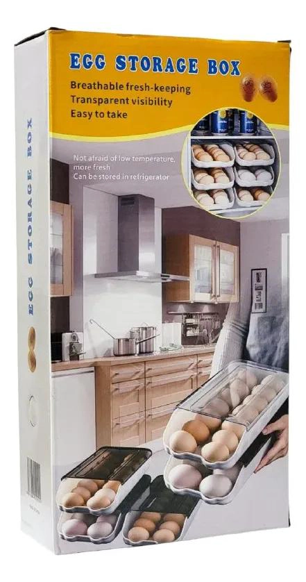 ORGANIZADOR RECTANGULAR DE PLASTICO PARA 14 HUEVOS - 4