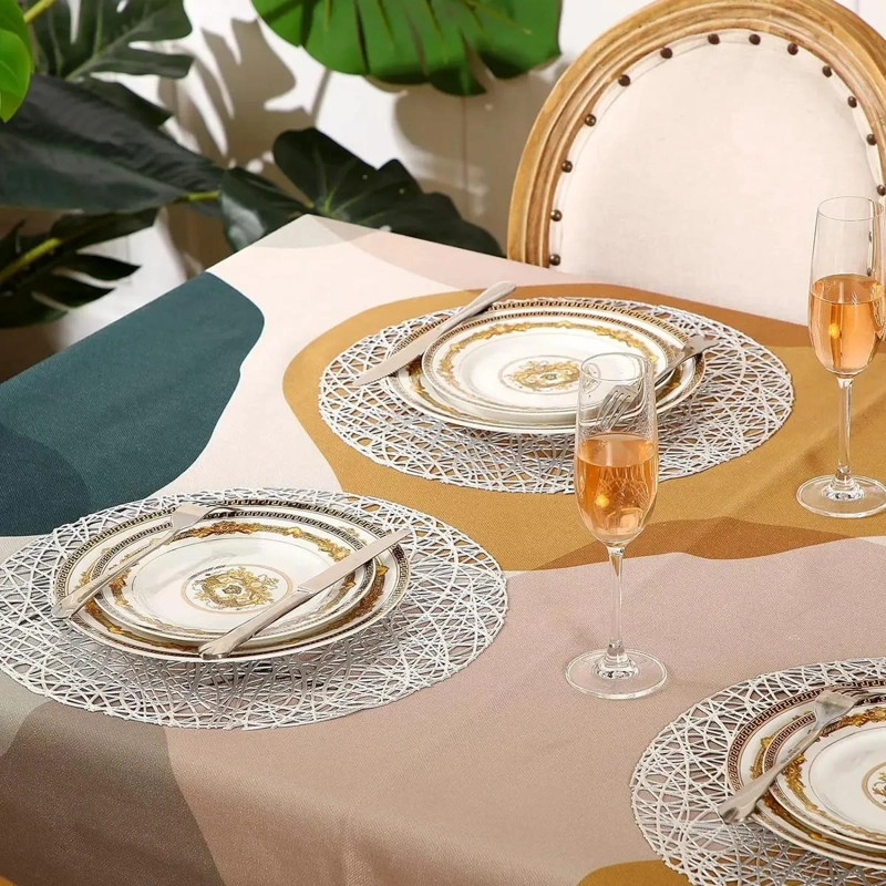MANTELES INDIVIDUALES DE PVC CIRCULAR METALICO 12 PIEZAS - 7