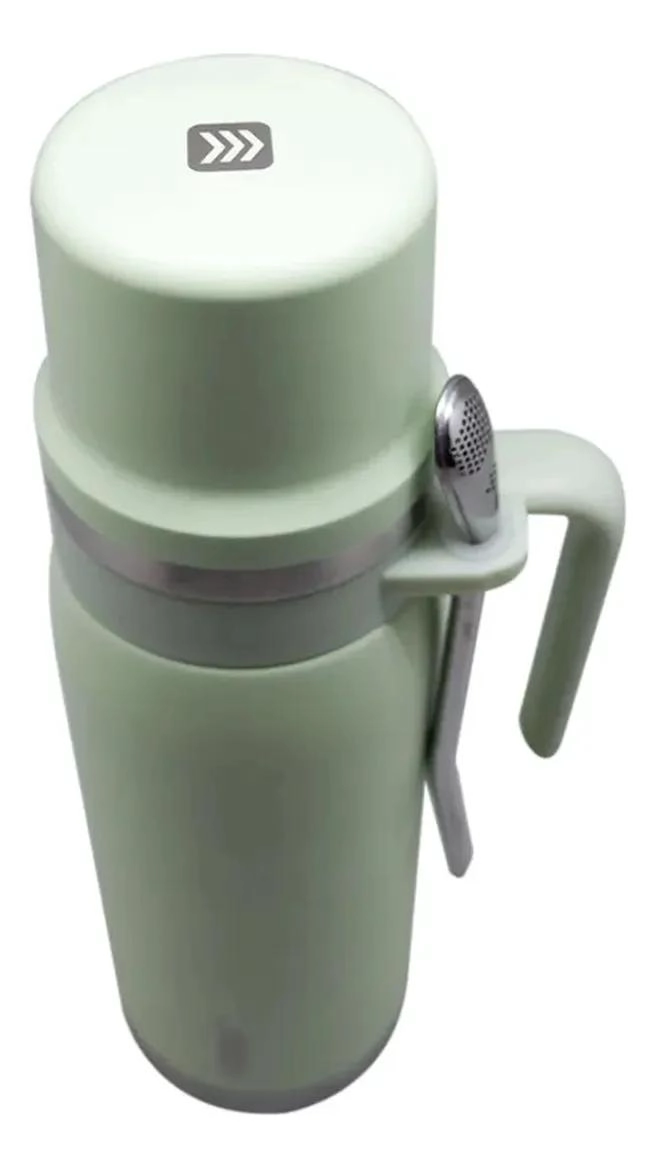 TERMO MATE PICO CEBADOR 1L ACERO INOXIDABLE DOBLE PARED - 1
