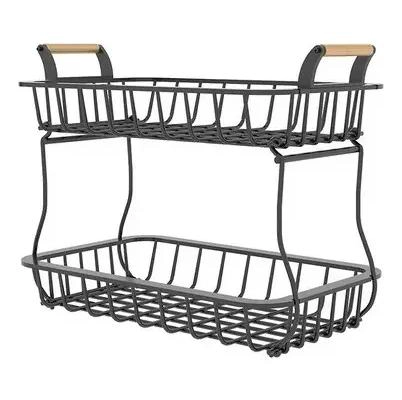 CESTA DE ALMACENAMIENTO DE FRUTAS Y VERDURAS DE 2 NIVELES - 2