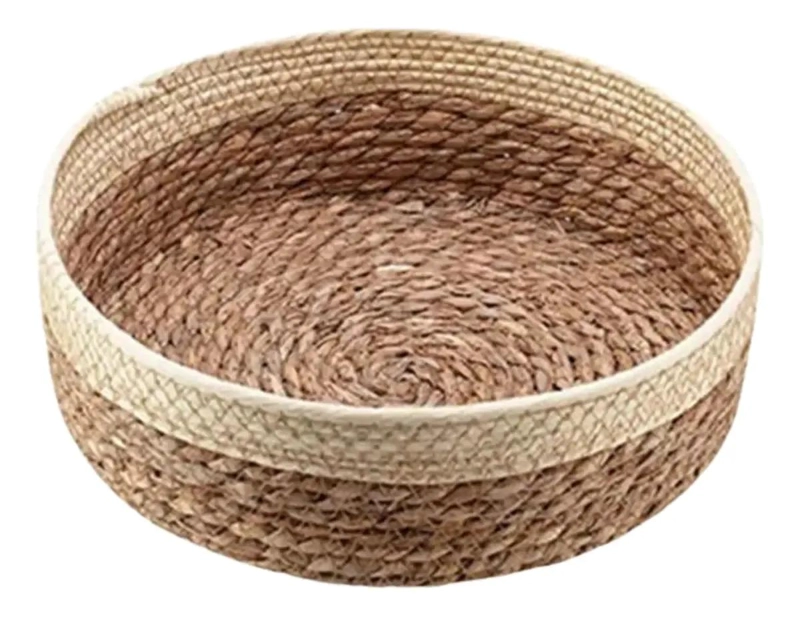 ORGANIZADOR REDONDO DE RATTAN 26 CM PARA COCINA Y HOGAR - 1