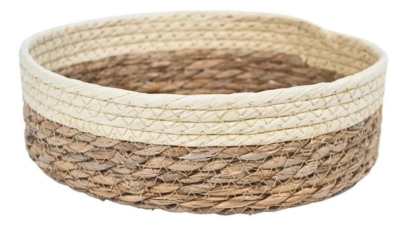 ORGANIZADOR REDONDO DE RATTAN 26 CM PARA COCINA Y HOGAR - 2