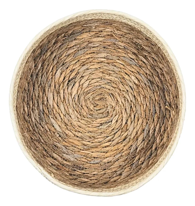 ORGANIZADOR REDONDO DE RATTAN 26 CM PARA COCINA Y HOGAR - 3