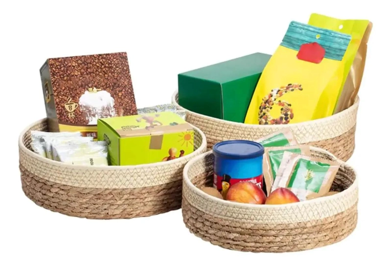 ORGANIZADOR REDONDO DE RATTAN 26 CM PARA COCINA Y HOGAR - 6