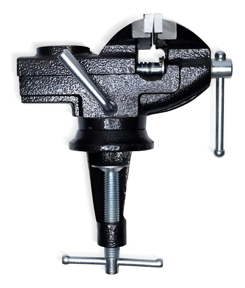 PRENSA TORNILLO GIRATORIO DE MESA 60MM CON BASE AJUSTABLE - 1