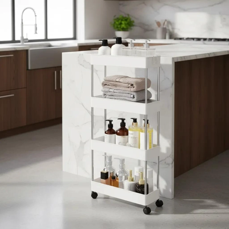 CARRITO ORGANIZADOR MULTIFUNCIONAL DE 4 NIVELES PARA HOGAR - 5