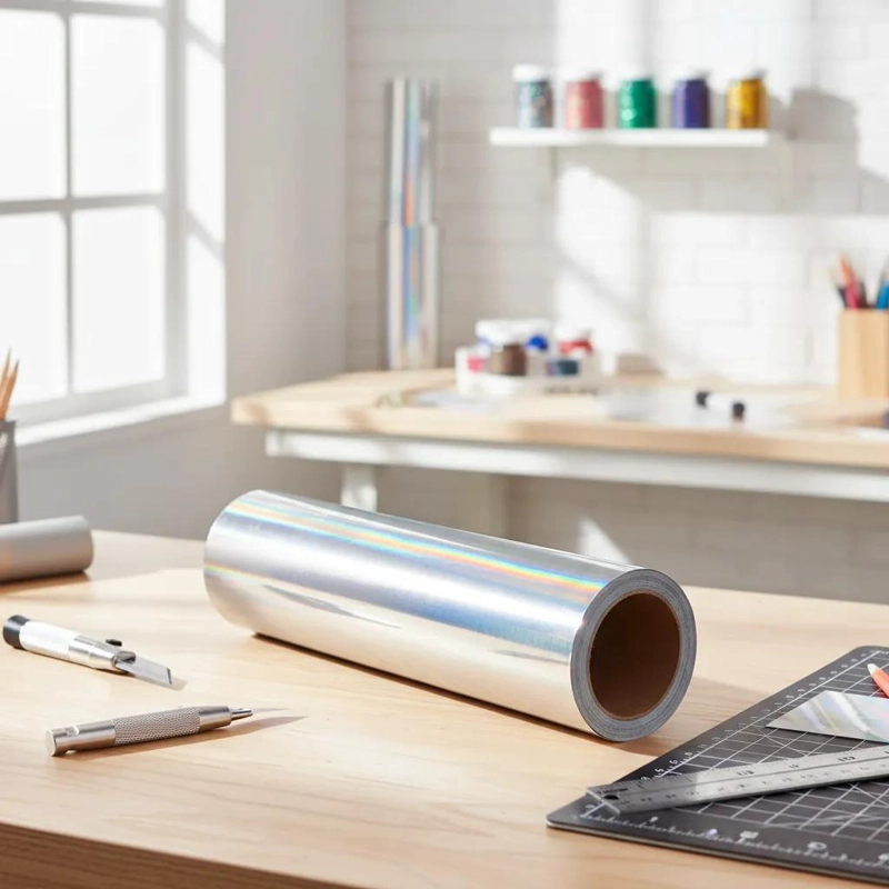 VINILO ADHESIVO HOLOGRAFICO 30 CM X 5 M PARA DECORACION - 1