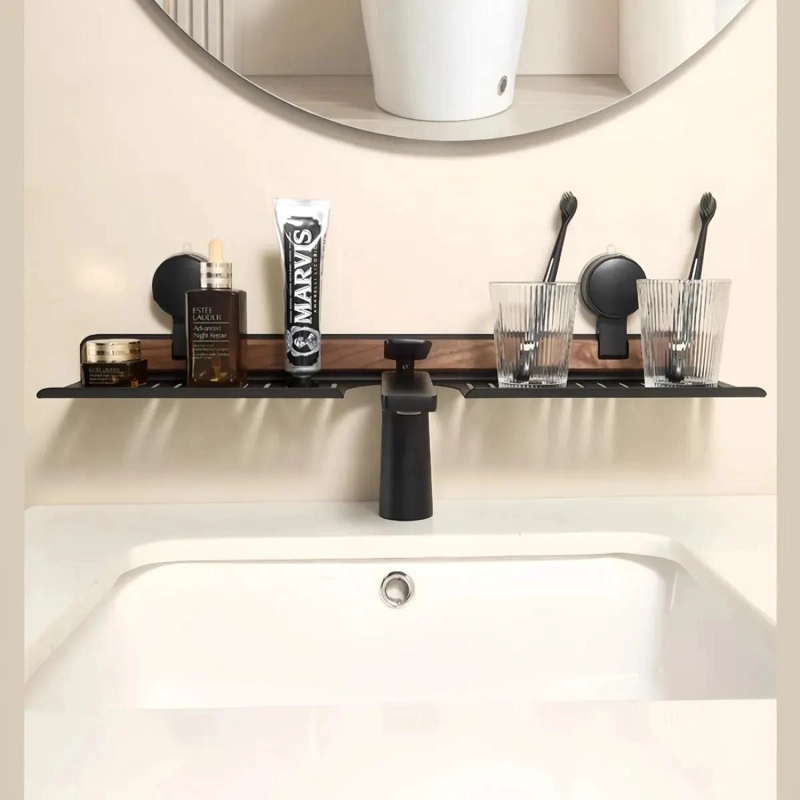 ORGANIZADOR DE BAÑO PARA LAVAMANOS DE ALUMINIO 50 CM - 1