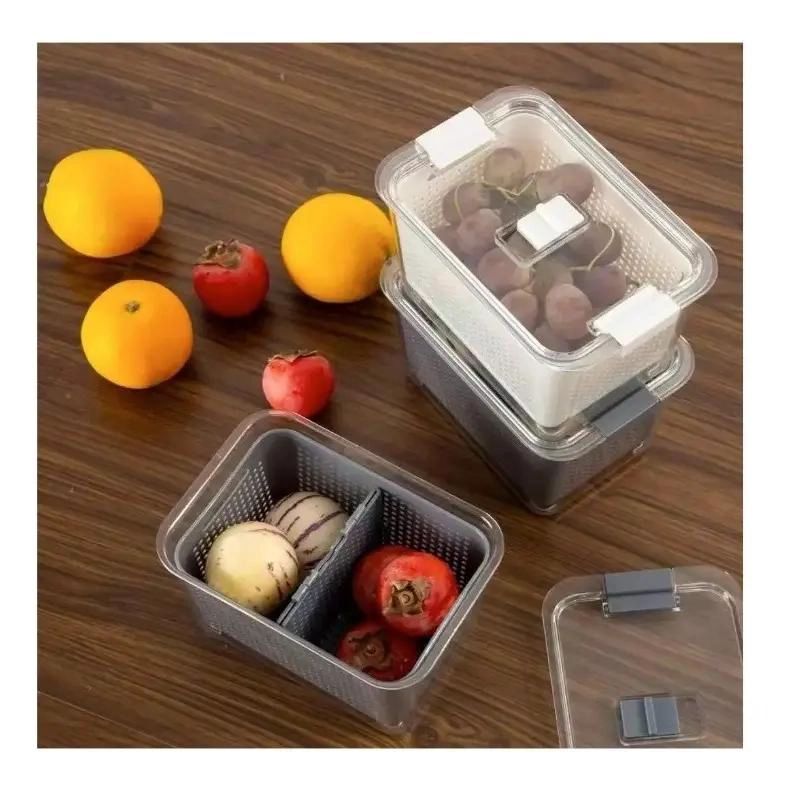CAJA ORGANIZADORA MULTIUSO PARA REFRIGERADOR COLOR GRIS - 2