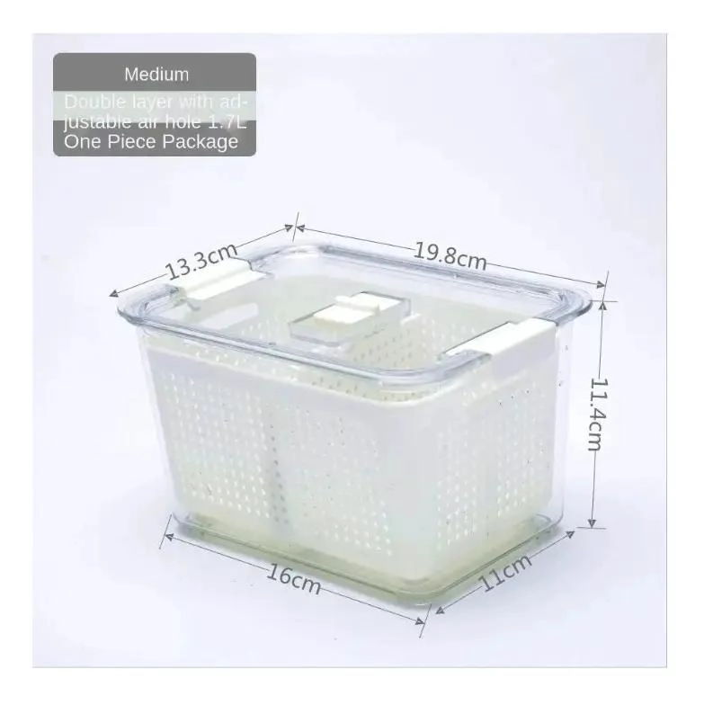 CAJA ORGANIZADORA MULTIUSO PARA REFRIGERADOR COLOR GRIS - 4