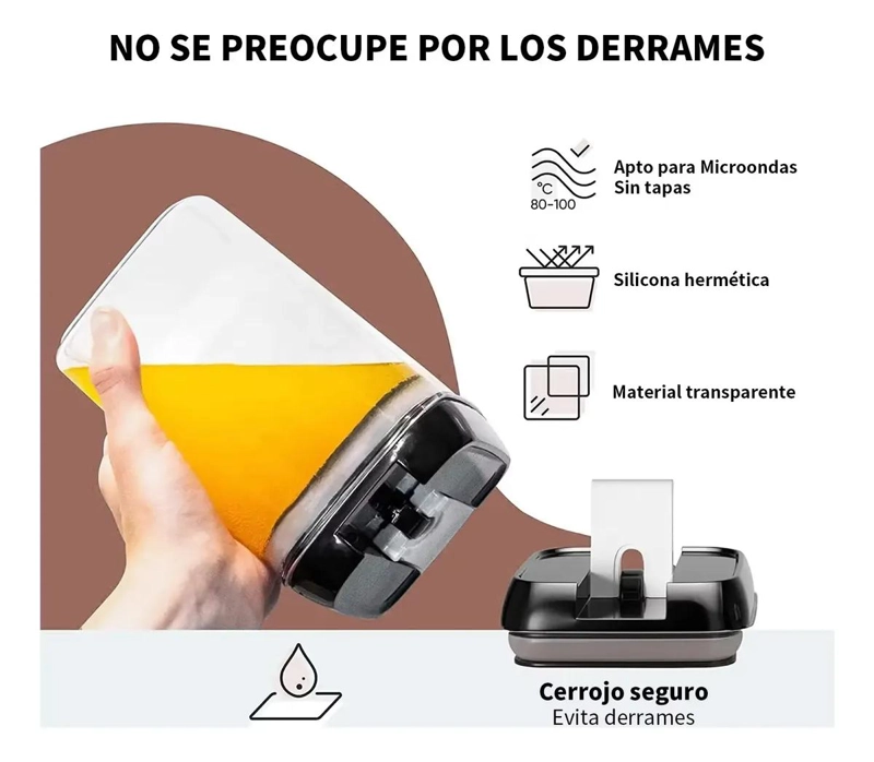 SET DE 7 CONTENEDORES HERME TICOS PARA ALIMENTOS Y COCINA - 3