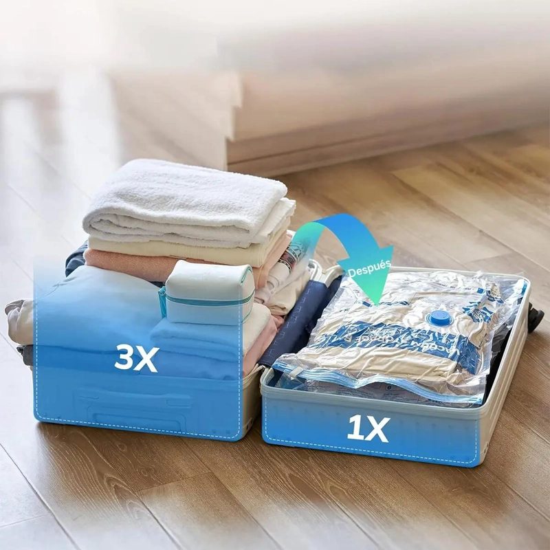 SET DE 8 BOLSAS ORGANIZADORAS AL VACIO CON BOMBA ELE CTRICA - 1