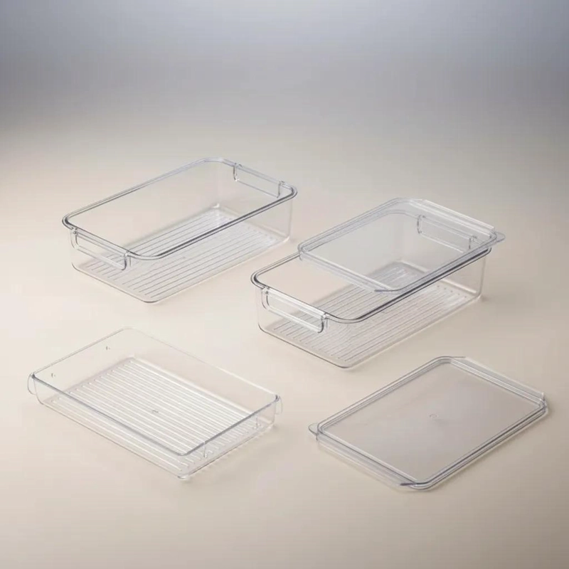 CAJA ORGANIZADORA TRANSPARENTE PARA REFRIGERADOR 28X20.5X10 CM - 2