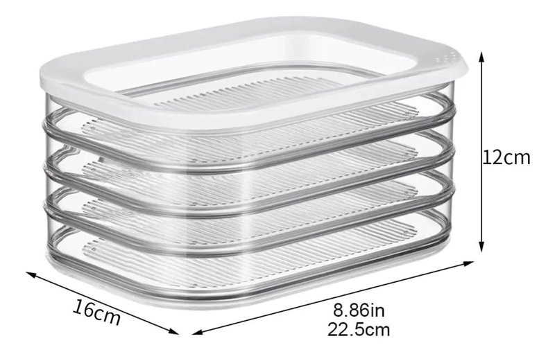 CONTENEDOR DE ALIMENTOS 4 COMPARTIMENTOS 2 LITROS CON TAPA - 2