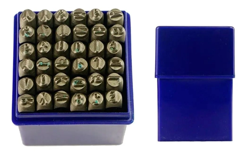 NUMEROS Y LETRAS DE GOLPE 5MM 36 PIEZAS - 1