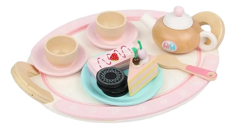 JUEGO DIDACTICO DE TE  Y CAFE  DE MADERA PARA NIÑOS - 1