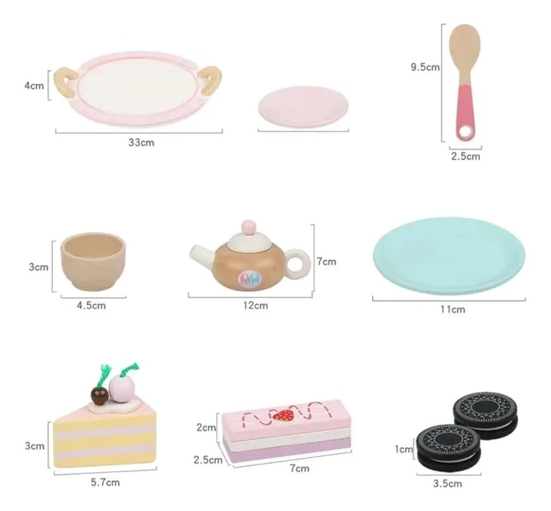 JUEGO DIDACTICO DE TE  Y CAFE  DE MADERA PARA NIÑOS - 6