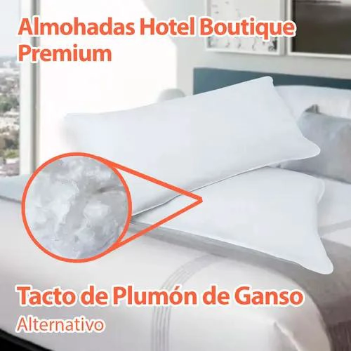 ALMOHADAS HOTELERAS KING SIZE CON SOPORTE SUAVE Y MICROFIBRAS HIPOALERGE NICAS - 2