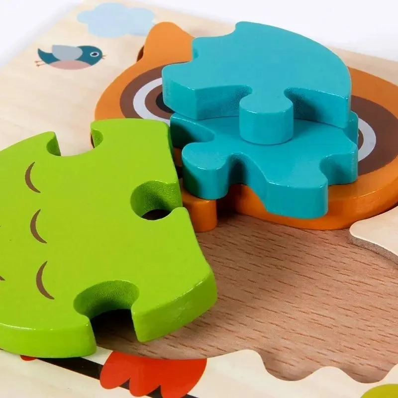 ROMPECABEZAS DE MADERA EDUCATIVOS PARA NIÑOS PACK DE 6 - 8