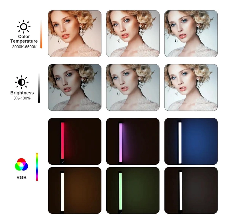 LAMPARA LED PORTATIL RGB PARA FOTOGRAFIA Y VIDEOGRAFIA - 3