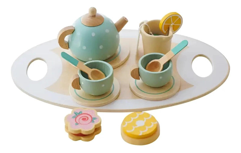 JUEGO DE TAZAS DE TE  DE MADERA PARA NIÑOS EDUCATIVO - 3