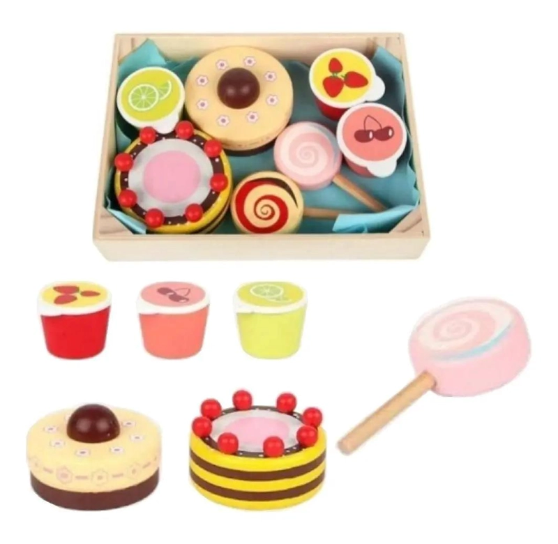 JUEGO DIDACTICO DE CORTE DE FRUTAS Y VERDURAS DE MADERA - 3